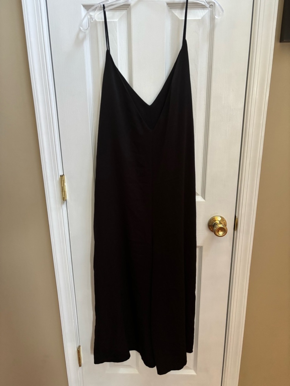 Lulus Elisa Black Midi Satin Like Jumpsuit, Size L, NWT - Picture 4 of 7